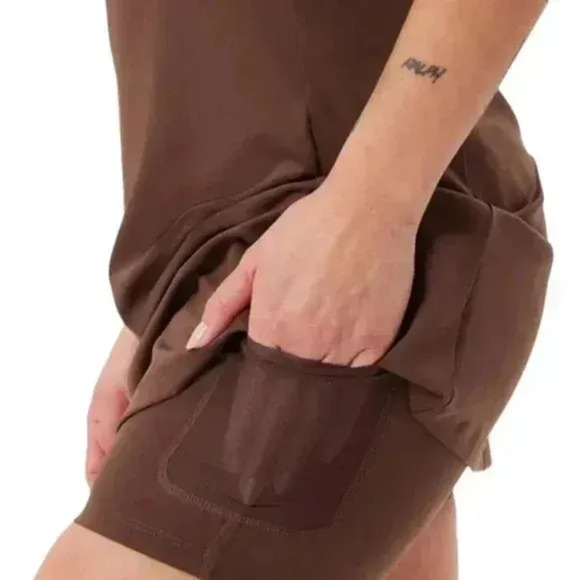 NWT Girlfriend Collective Tommy Dress - Brown - MSRP $88 - Size XXXL - Picture 2 of 3